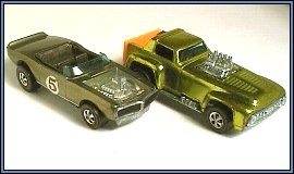 Spectraflame olive (1970) and lime